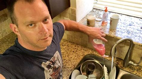 Man Goes Viral For Sending Sexy Photos Of Himself Doing Chores To His