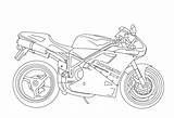 Coloring Ducati Pages Motorcycle Bike Super Printable Kids sketch template