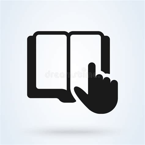 lees boek en vingersymbool eenvoudige vector moderne illustratie van het pictogramontwerp