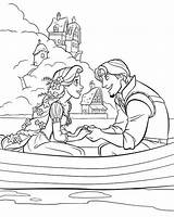 Rapunzel Coloring Flynn Tangled Pages Disney Princess Boat Color Sheets Getcolorings Prince Kids sketch template