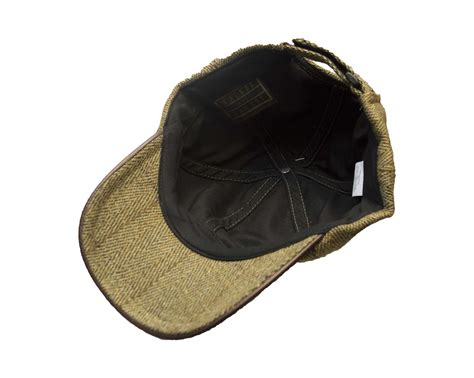 baseball cap uni sex waterproof tweed hat with leather peak ebay