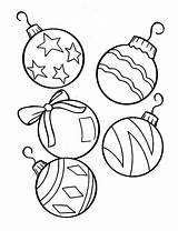 Christmas Coloring Pages Ornaments Tree Printable Ornament Ball Decorations Drawing Balls Decoration Lights Lovely Kids Color Print Drawings Sheets Colouring sketch template