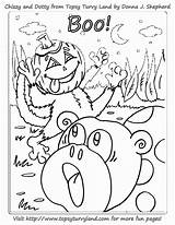 Chizzy Coloring Dotty Trick Treat Scared Doesn Sure Looks She Where sketch template