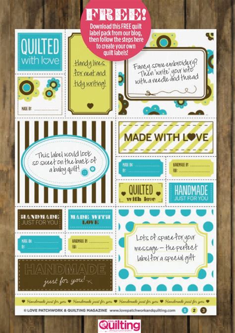 printable quilt labels gathered