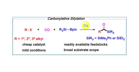 cu catalyzed carbonylative silylation  alkyl halides efficient access  acylsilanes