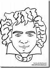 Beethoven Careta Colorear sketch template