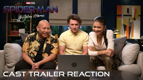 spider man   home cast trailer reaction youtube