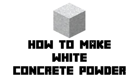 minecraft survival    white concrete powder youtube