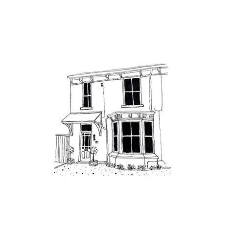 custom house drawing print house illustration house print etsy