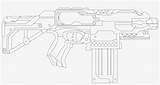 Nerf Printable Stryfe Pngkit Seekpng Pistols Blaster Blasters sketch template