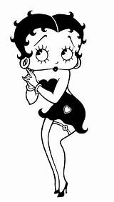 Betty Boop Coloring Pages Boo Cartoon Characters Eyes Character Cartoons Old Eye Svg Girl Animated Classic Para 1920s Wikia Birthday sketch template