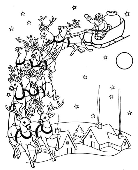 santa claus sleigh drawing  getdrawings