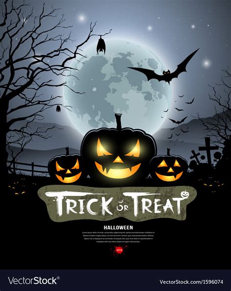 Halloween Trick Or Treat Pumpkin Royalty Free Vector Image