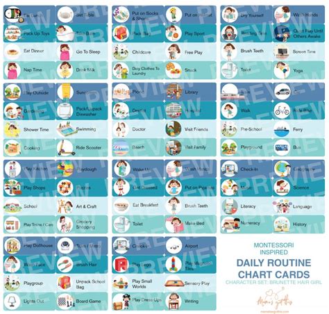 printable daily routine chart cards mamas