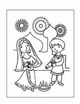Diwali sketch template