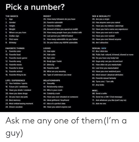 Birthday Crush And Drugs Pick A Number The Basics