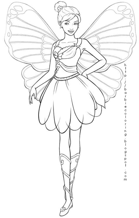 barbie coloring pages barbie fairy mariposa coloring