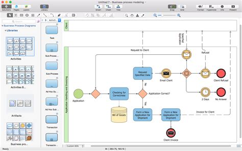 creating visio business process diagram conceptdraw helpdesk