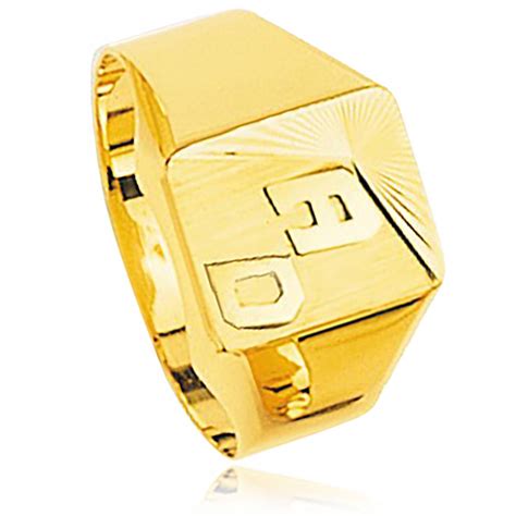 chevaliere homme carree  jaune  carats