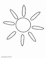 Coloring Pages Kindergarten Sun Rays Simple Nature Printable Sheets Old Years Preschoolers Toddlers sketch template