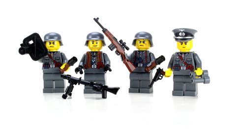 german ww soldiers squad   real lego minifigures