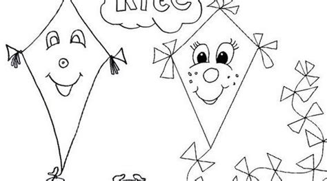 simple kite coloring page  wonderful world  coloring