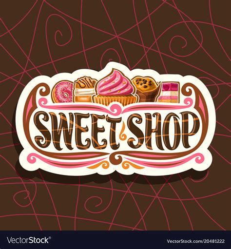 logo for sweet shop royalty free vector image vectorstock