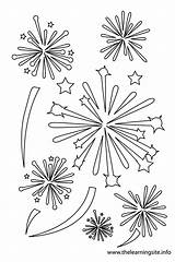 Feuerwerk Firework 4th Mindfulness Flashcard Colouring Cameo Cooke sketch template