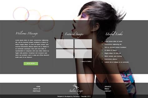 hair beauty salon studio website design  wwwflocreativecouk