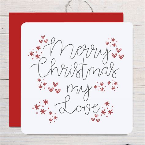 merry christmas my love heart card by parsy card co