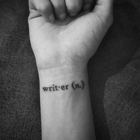 12 Tiny Beautiful Tattoo Ideas For Writers Writing Tattoos Writer