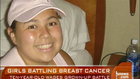 ten year old bravely battles breast cancer cbs news
