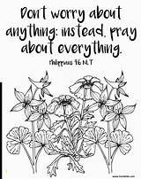 Psalm Philippians Divyajanani Worry Pray Everything sketch template