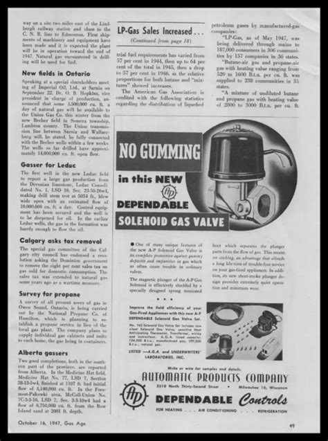 automatic products company milwaukee wi solenoid gas valve vintage print ad  picclick