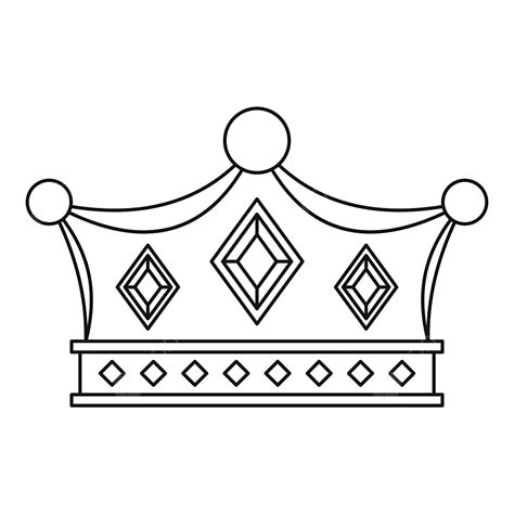 prince crown icon outline style crown icons style icons outline