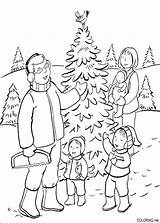 Coloring Christmas Pages Tree Coloriage sketch template