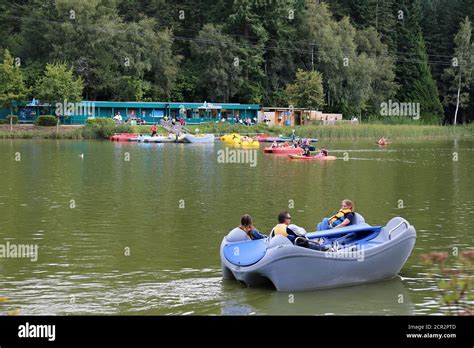 lake  boathouse center parcs longleat forest warminster wiltshire england great britain