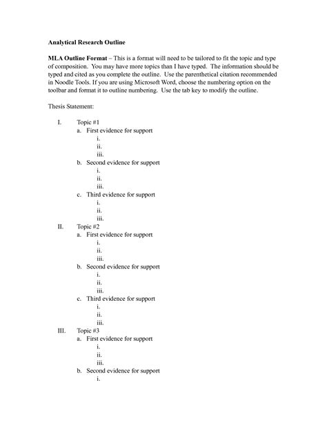 images  research paper outline worksheet mla format