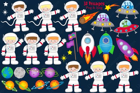 space clipart space graphics illustrations astronauts
