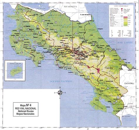 Mapas Red Vial Nacional Guías Costa Rica