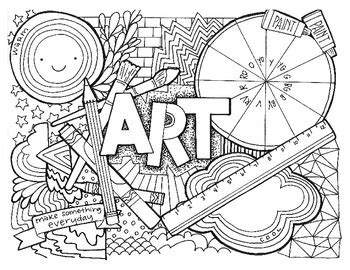 art class coloring page  ashley wright draws tpt