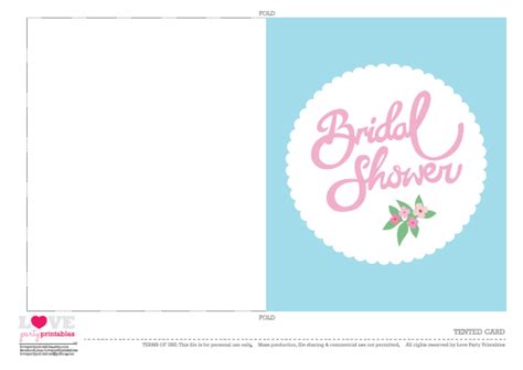 bridal shower card template emmamcintyrephotographycom