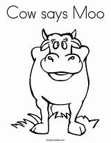 Cow Says Moo Coloring Pages Favorites Login Add Twistynoodle sketch template