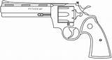 Colt Python Revolver Coloring Valiant Pistol Airsoft Military Arma Megnyitás Stencil sketch template
