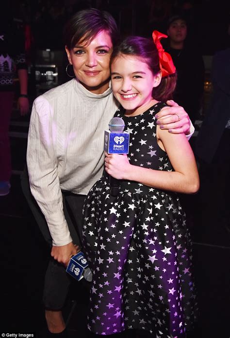 Katie Holmes Brings Suri On Stage With Her At Jingle Ball Daily Mail
