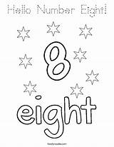 Eight Coloring Hello Number Built California Usa Twistynoodle sketch template