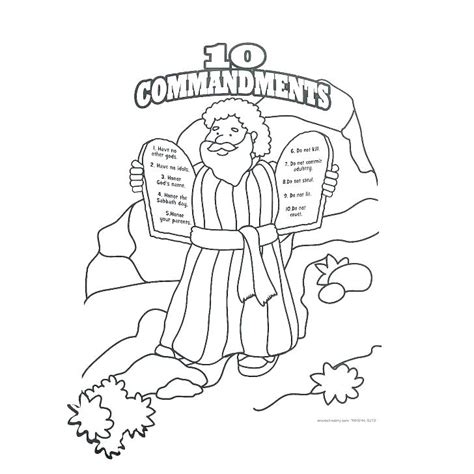 printable ten commandments coloring pages  getdrawings