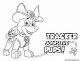 Patrol Coloring Tracker Pups Paw Pages Printable Print Color Joins Prints Kids Book Template sketch template
