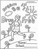 Red Coloring Drugs Pages Say Week Ribbon Anti Drug Color Just Sheets Printable Smoking Recovery Drawing Kids Clipart Activities Colouring sketch template