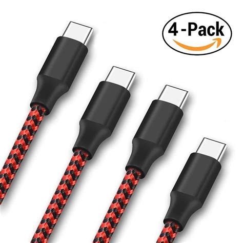 usb type  phone cable pack ft ft ft ft premium nylon braided